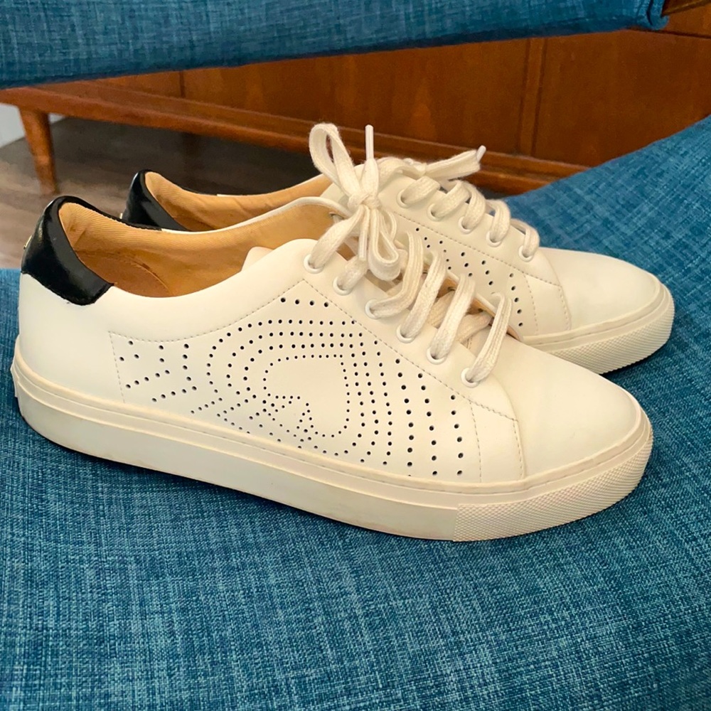 Kate spade white sneaker leather upper